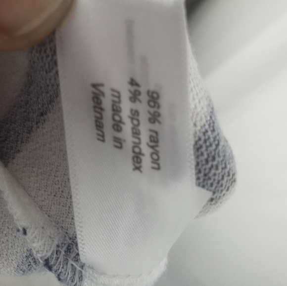 Lane Bryant Blue and White Striped Short Sleeve Shirt Sz 18-20 - Picture 9 of 9